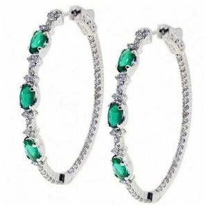 New Pretty 925 Sterling Silver Hoop Earrings Wedding Gifts A Pair